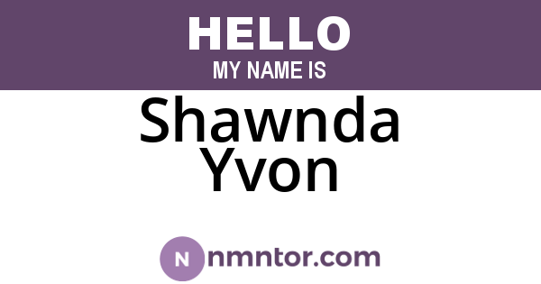 Shawnda Yvon