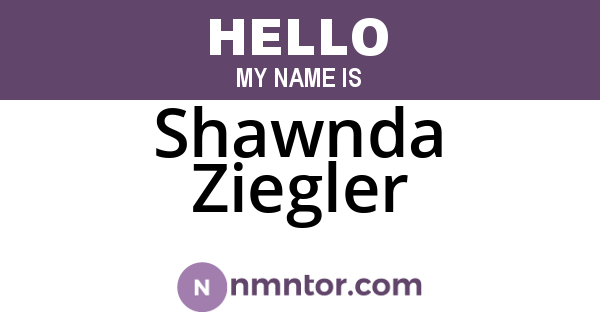 Shawnda Ziegler