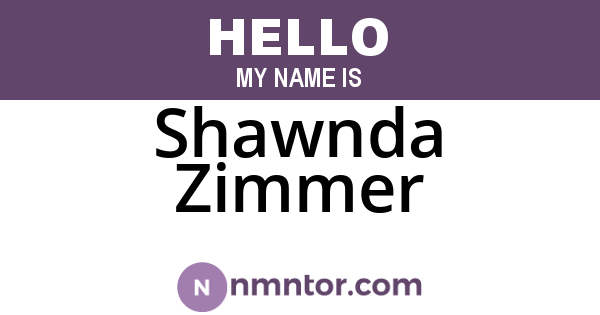 Shawnda Zimmer