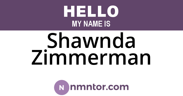 Shawnda Zimmerman