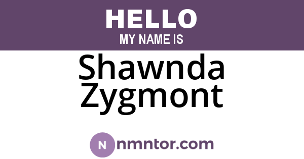 Shawnda Zygmont