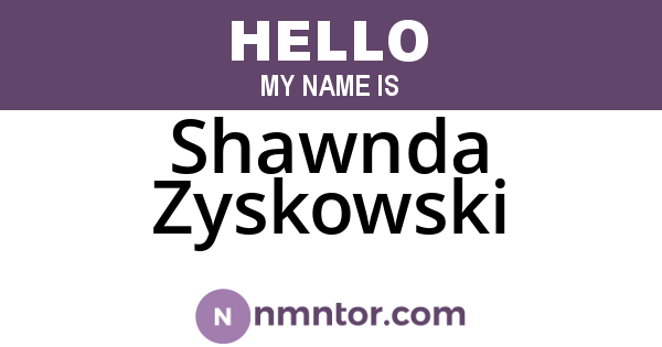 Shawnda Zyskowski
