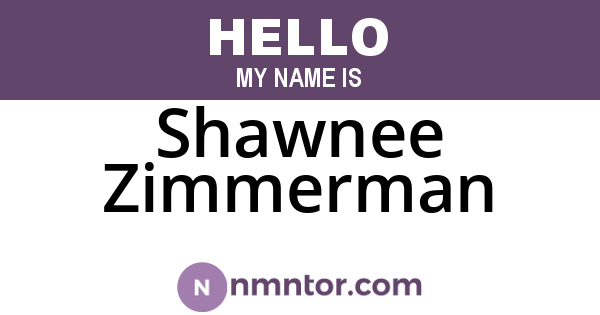 Shawnee Zimmerman