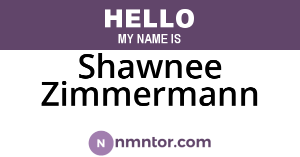Shawnee Zimmermann