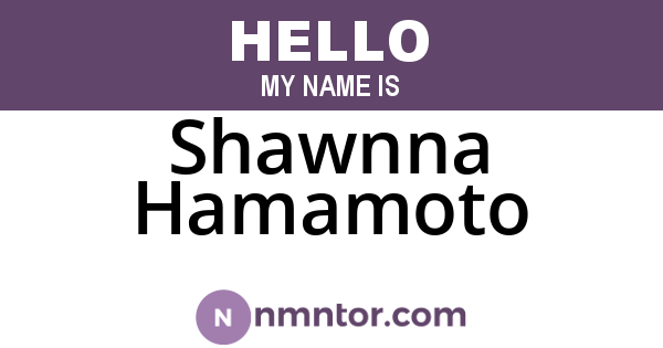 Shawnna Hamamoto