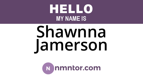 Shawnna Jamerson