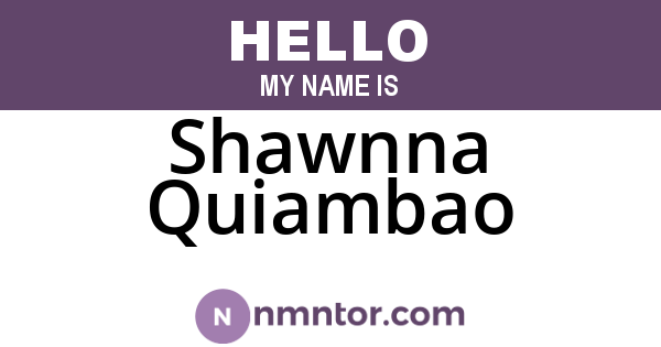Shawnna Quiambao