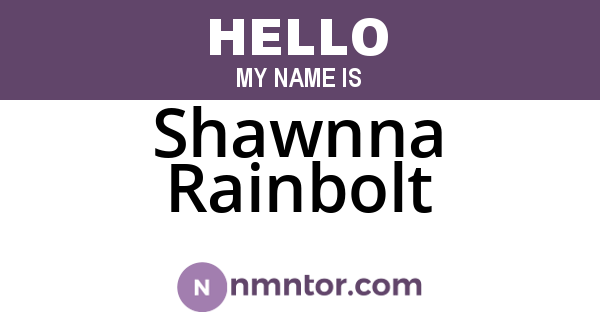 Shawnna Rainbolt