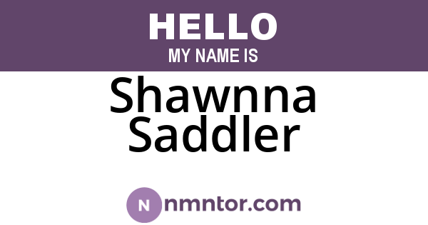 Shawnna Saddler