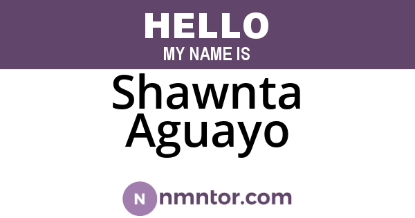 Shawnta Aguayo
