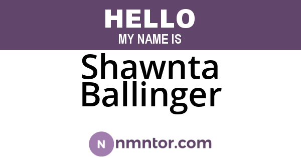 Shawnta Ballinger