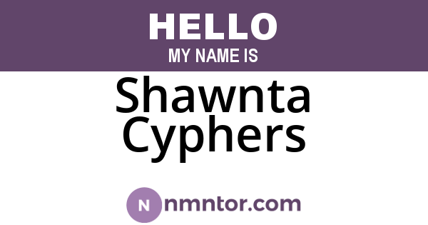 Shawnta Cyphers