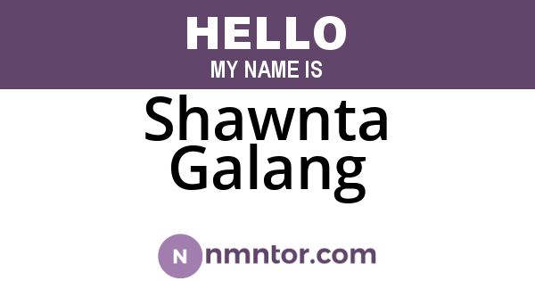 Shawnta Galang
