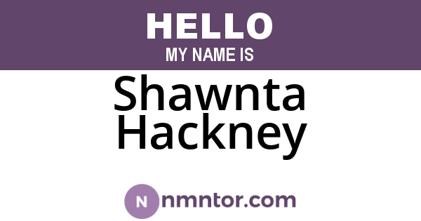 Shawnta Hackney