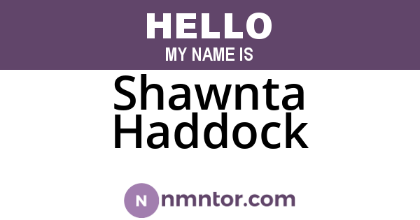 Shawnta Haddock