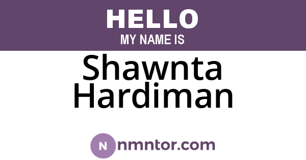 Shawnta Hardiman