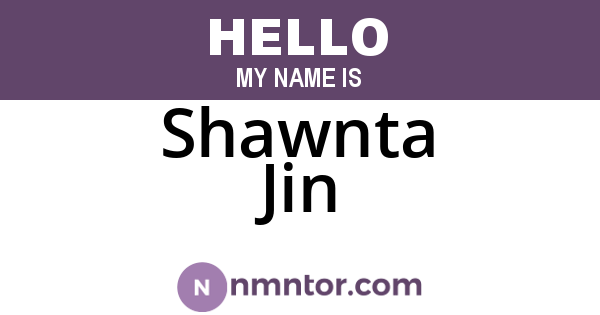 Shawnta Jin