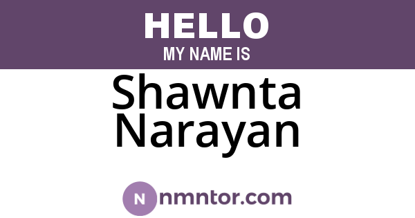 Shawnta Narayan