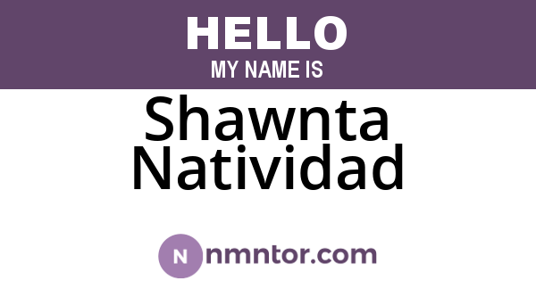 Shawnta Natividad