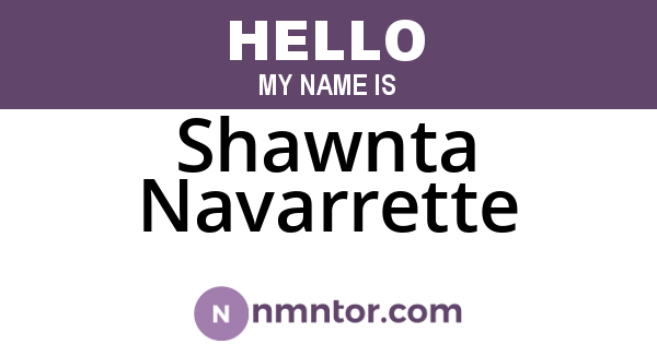 Shawnta Navarrette