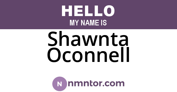 Shawnta Oconnell