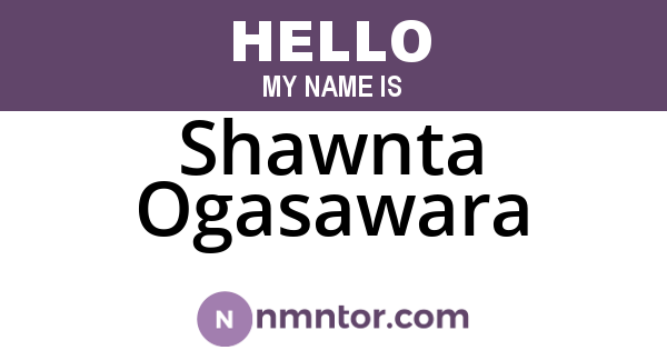 Shawnta Ogasawara