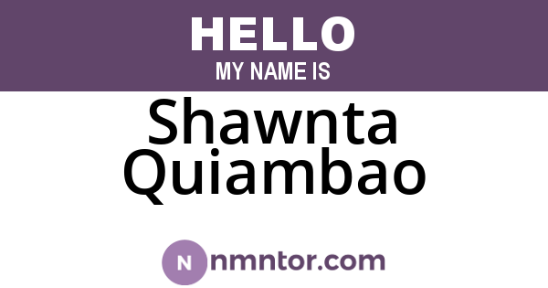 Shawnta Quiambao