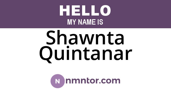 Shawnta Quintanar