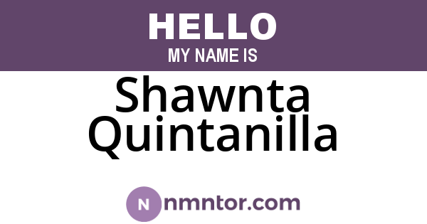 Shawnta Quintanilla