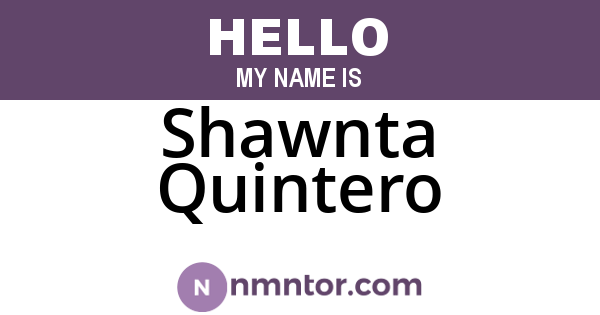 Shawnta Quintero
