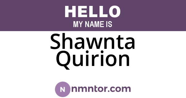 Shawnta Quirion