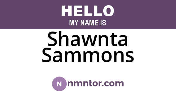 Shawnta Sammons