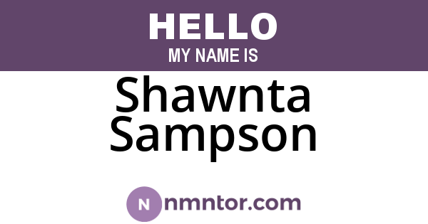 Shawnta Sampson