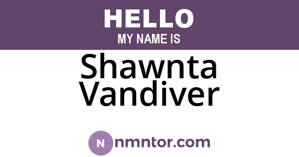Shawnta Vandiver