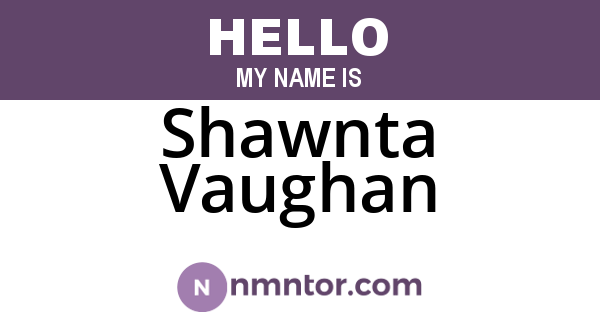 Shawnta Vaughan