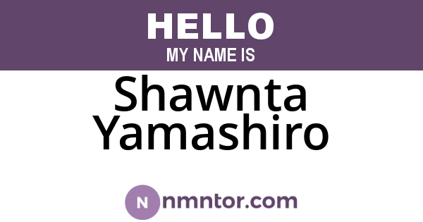 Shawnta Yamashiro