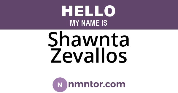 Shawnta Zevallos