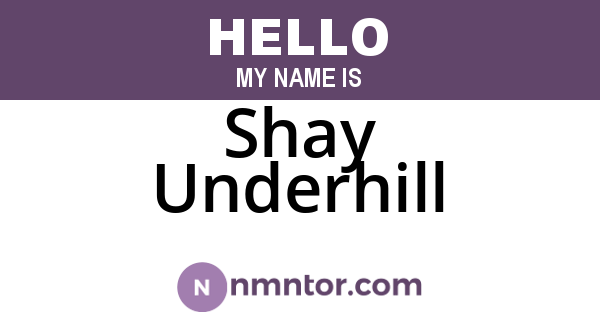 Shay Underhill