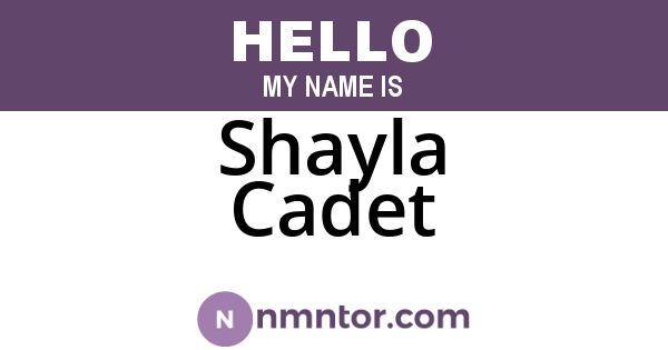 Shayla Cadet