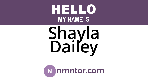 Shayla Dailey