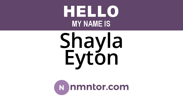 Shayla Eyton