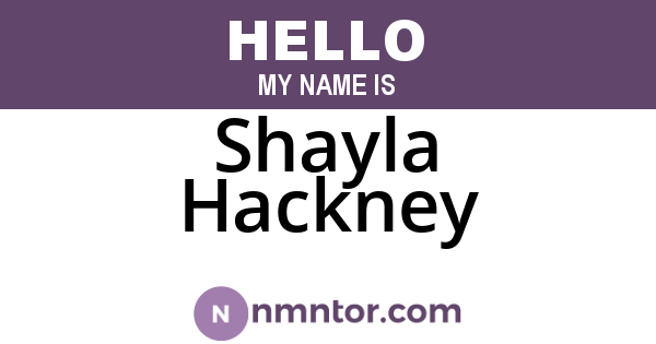 Shayla Hackney