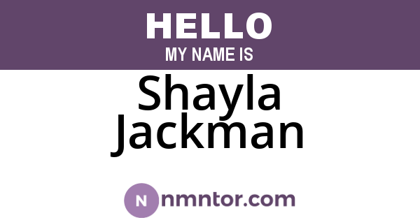 Shayla Jackman