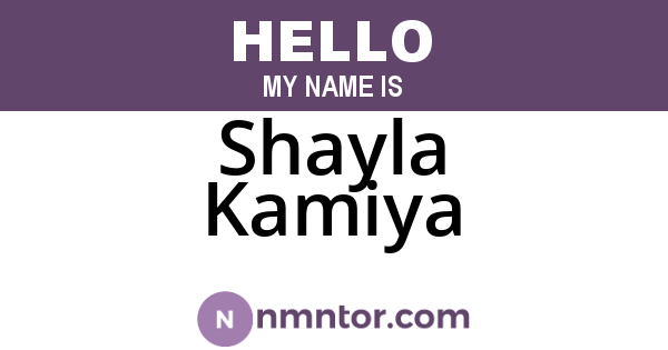 Shayla Kamiya
