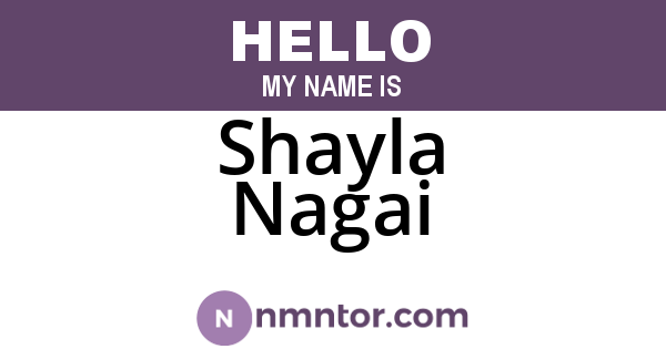 Shayla Nagai