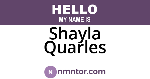 Shayla Quarles