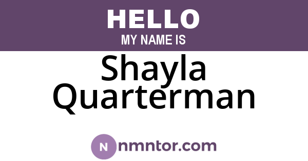 Shayla Quarterman