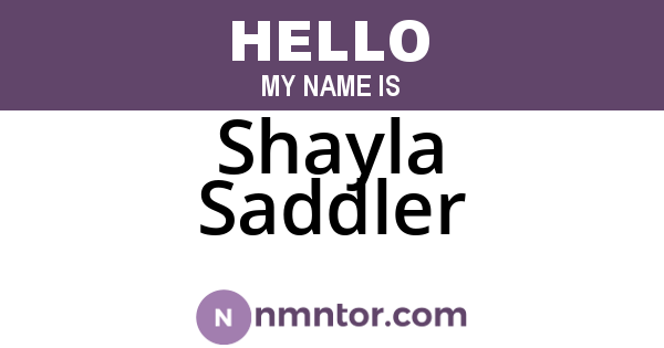 Shayla Saddler