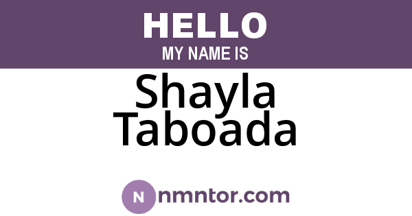 Shayla Taboada