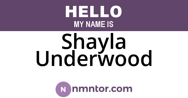 Shayla Underwood